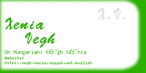 xenia vegh business card